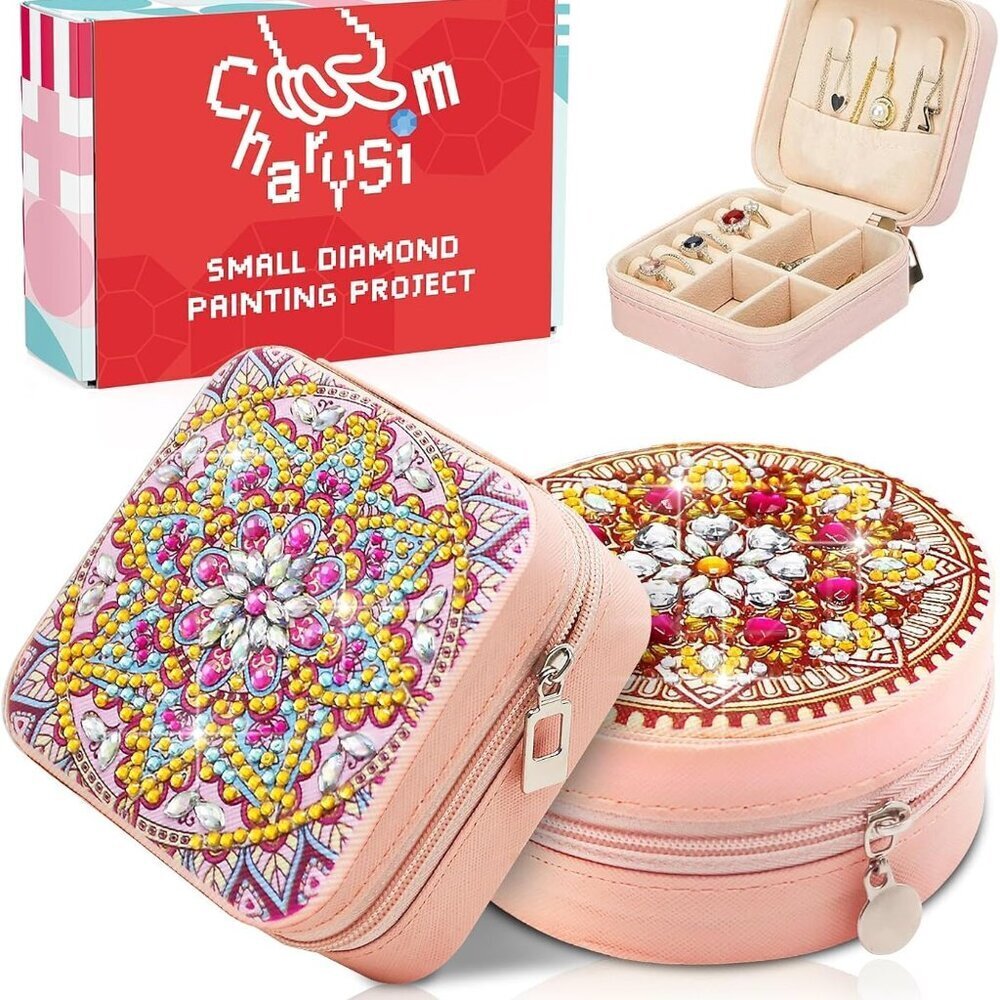 Diamond Art Jewelry Boxes Kits For Adults With Painting Accessories Gem Tools Cr